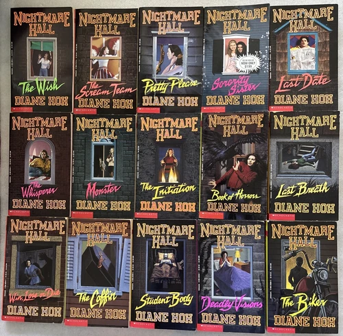 Nightmare Hall Series Lot of 15 by Diane Hoh Paperback Horror #4,5,7, 10-21, 24