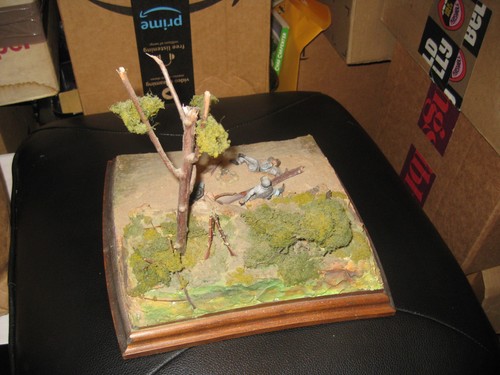 Confederate Soldiers Resting 54mm metal Civil War soldiers on wood base Diorama - Picture 3 of 4