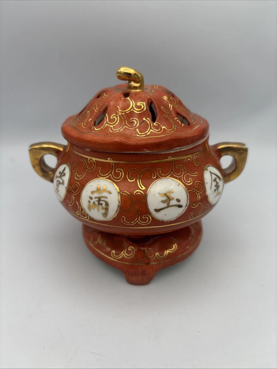 陶瓷中国风红色香炉| eBay