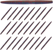 Reaction Tackle Wacky Worms/Soft Plastic Worm Stick Baits / Medium, PB&J 