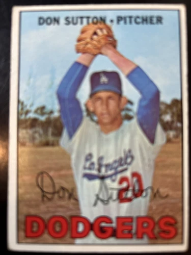 1967 Topps Baseball Card Don Sutton #445 HOF LA Dodgers