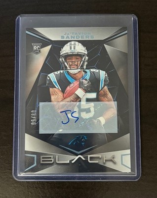 2024 Panini Black Ja'Tavion Sanders #143 Rookie Rookie Auto /50 Panthers