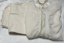 Ivory Cotton Pakistani Salwar Kameez for Men Traditional Outfit