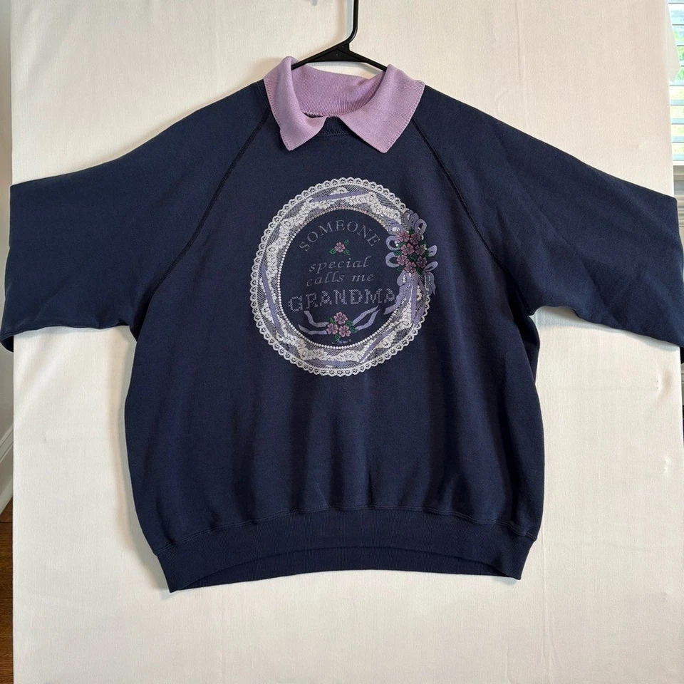 Sudadera Abuela Vintage Hecha en USA por Lee Talla 2X Foto 2 de 4