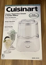 NIB Cuisinart ICE-20 1-1/2-Quart Automatic Ice Cream Frozen Yogurt Sorbet Maker