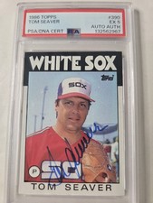 Tom Seaver 1986 Topps PSA/DNA Certified Auto #390 Chicago White Sox