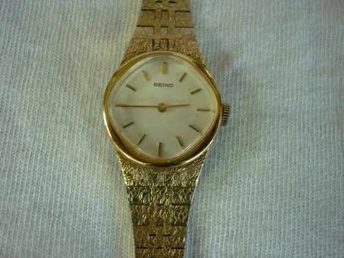 VINTAGE SEIKO MECHANICAL WATCH WOMENS GOLD TONE