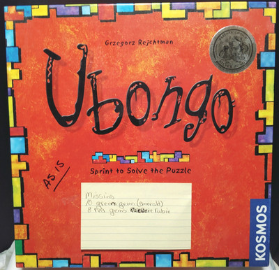 Ubongo Board Game Kosmos Complete Minus Gems Missing 10 Green 8 Red Puzzle