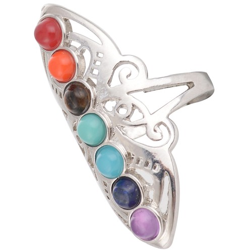 Verstellbarer Ring für Frauen, kleiner Regenbogen-Fingerring, dekorativer Ring, - Bild 9 von 12