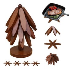 Nature Wood Trivet Tree Walnut Color