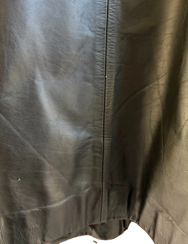 Vintage Gap Leather Black Jacket Quilted Lined Full Zip Front Pockets Men’s XL image 4