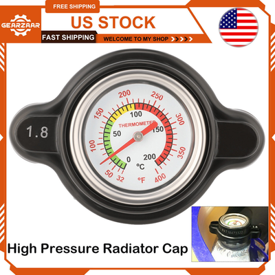 #ad #ad High Pressure Radiator Cap w Temperature Gauge 1.8 Bar Radiator Cap 25.6Psi Uct $13.99