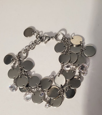 EDBLAD Silver plated Disc Multi Strand bracelet