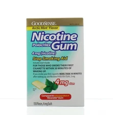 GoodSense Nicotine Gum 4 mg 110 pieces Arctic Mint Flavor FREE SHIPPING 10/26