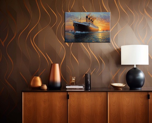 Pintura iceber Titanic Eterno Impresa sobre lienzo-De colección Arte para el hogar Decoración de pared,02 - Imagen 5 de 8