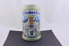 GERZ OKTOBERFEST MUNCHEN GLAZED STONEWARE BEER MUG STEIN - MADE IN GERMANY