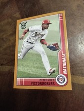 VICTOR ROBLES 2021 TOPPS B/L ORANGE BORDER #15 FREE SHIPPING