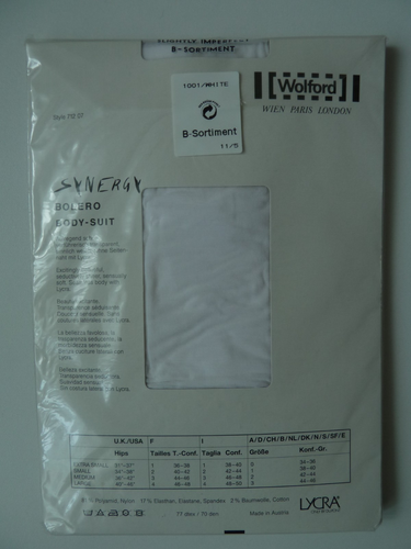 Very rare vintage WOLFORD Synergy BODY-SUIT, Large, Weiss, White. The last one ! - Bild 13 von 13
