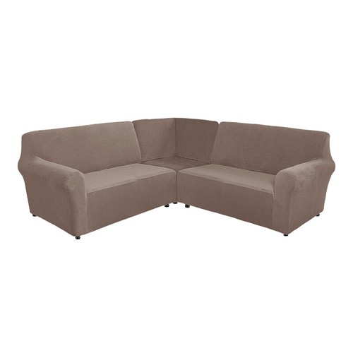 5/7 Sitz L-Form Sektional Liegesofa Abdeckungen Samt Stretch Eckschutz - Bild 62 von 111