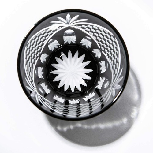 Edo Kiriko Ichimatsu Crest Tenkai Old Glass Choose From 4 Colors Taiburou Kobo - Picture 3 of 6