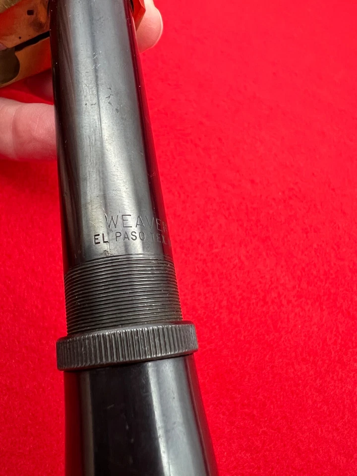 Mira para rifle WEAVER 6x B6 tubo de acero azulado pelo cruzado anillos de latón personalizados montajes Foto 3 de 4