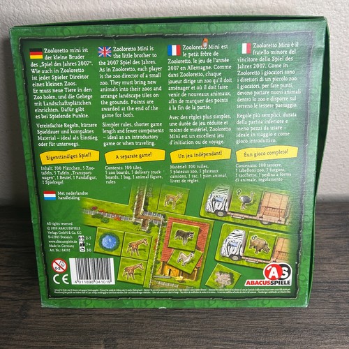 ZOOLORETTO Mini Game Rio Grande Games 100% Complete Travel Zoo Animal 3355 - Picture 2 of 4