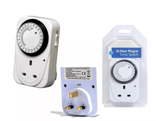 Interruttore Timer Elettrico Da Mains A 24 Ore Con Presa Oraria UK A 3 Pin - Foto 4 di 7