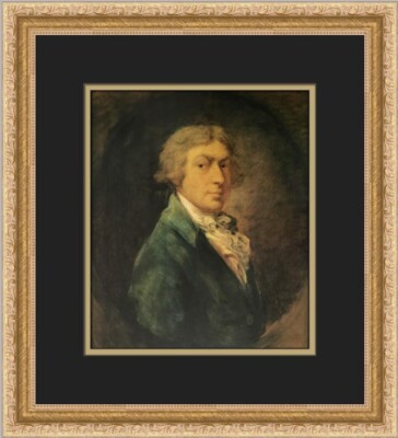 Thomas Gainsborough Self-Portrait Custom Framed Print