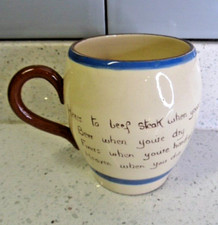 Royal Watcombe Pottery Motto Ware  Tankard   Portland Bill