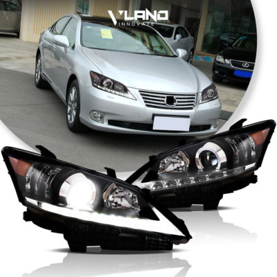 VLAND Headlights For Lexus ES350 2010-2012 With Black Housing Reflective Bowl