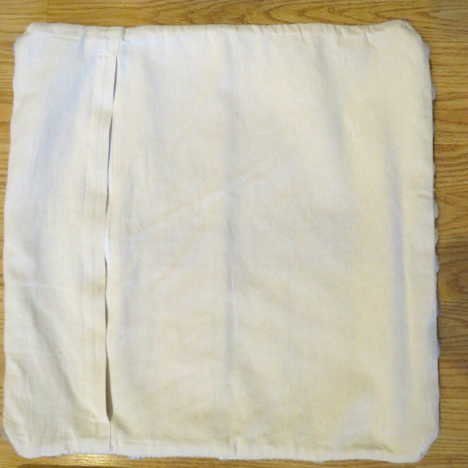 Pair of Cushion / Pillow Covers Cream & Multi Colored Woven Wool 19.5