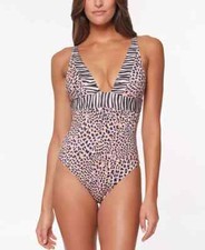 115 NWT Sanctuary Lotus Pink Pretty Exotic One Piece Swimsuit Small yjn1623