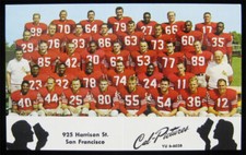 San Francisco 49ers _RARE 1962 Pocket Schedule VTG NFL Promo Photo John Brodie
