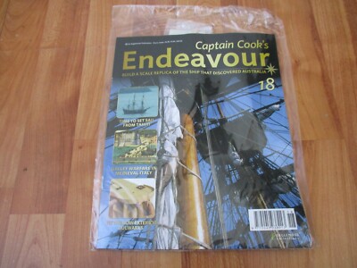 1/48 EAGLEMOSS BUILD CAPTAIN COOK'S ENDEAVOUR MODEL SHIP ISSUE 18 INC PART