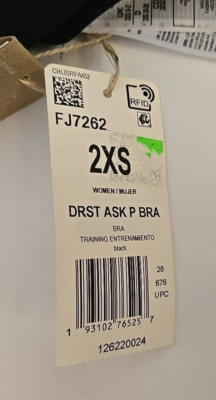 専用　Mサイズ Adidas Aeroready Black Training Sports Bra DRST ASK Women 2XS NEW
