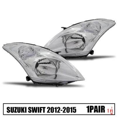 Head Lamp Front Light Left + Right Fit Suzuki Swift Hatchback 2012-2015 GLS