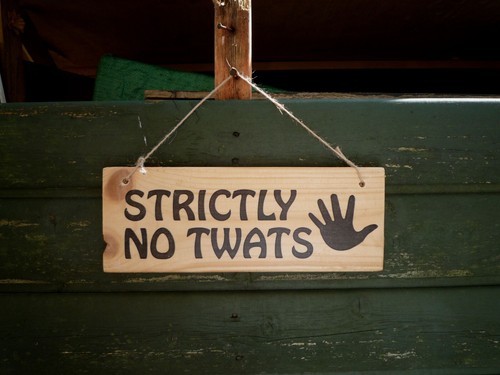 Strictly No Twats Or Customised Personalised Nameplate Sign Plaque Any Words - Picture 12 of 82