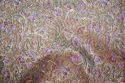 PAISLEY IN DARK GREEN AND GOLD AND PURPLE-CANTERBURY MANOR FROM HOFFMAN