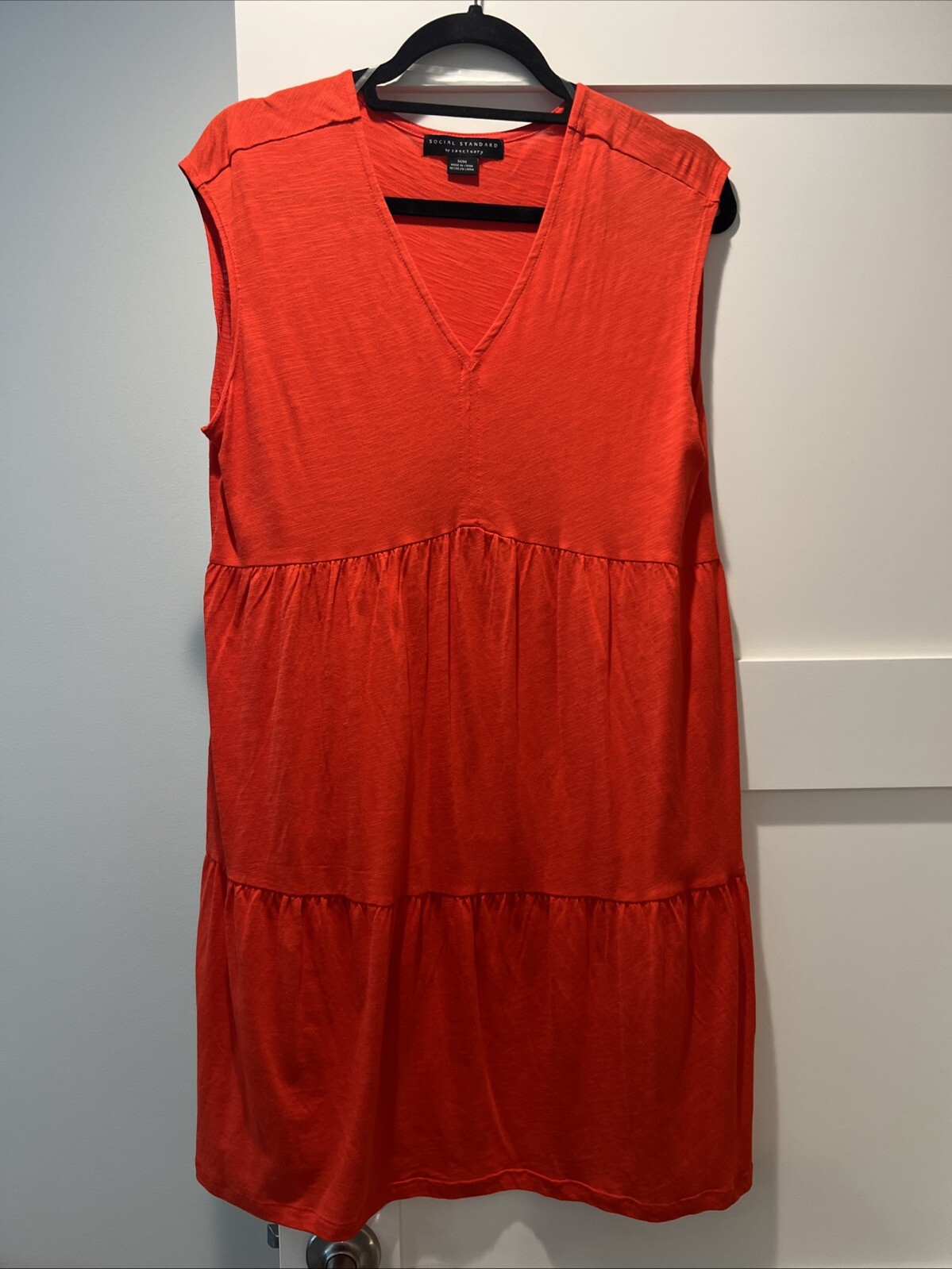 Social Standard By Sanctuary Women’s Sleeveless Cotton Blend Dress Orange Medium
