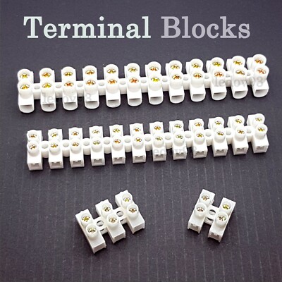 2/3/12 fach STECKERLEISTE 10A/20A Amp CHOC Block Schraubklemme Anschluss 