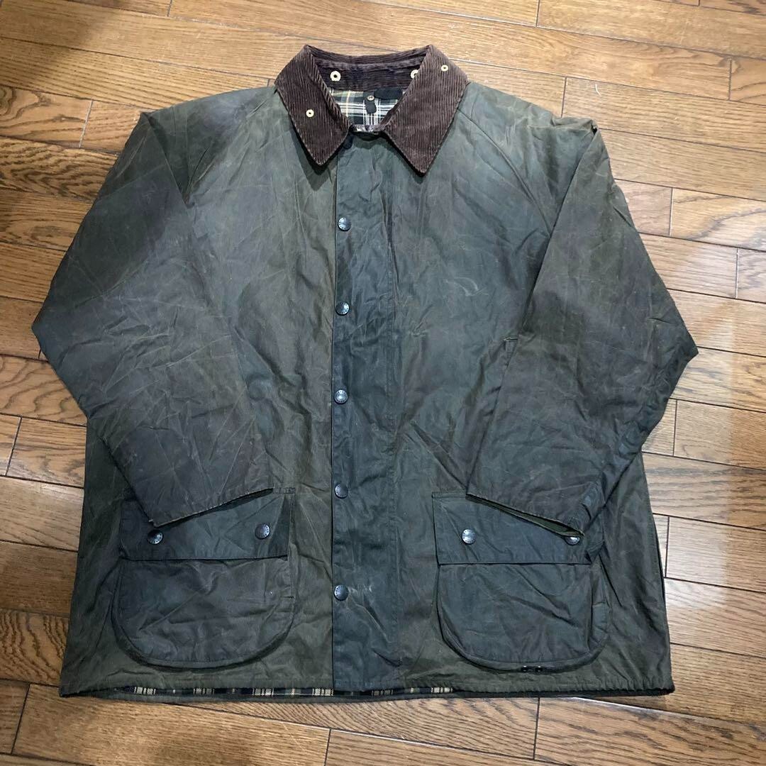 Barbour BEAUFORT WAX Oiled Jacket Coat green men 90s vintage Barbour BEAUFORT WAX Oiled Jacket Coat green men 90s vintage