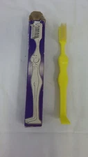 Vintage Mid Century Novelty Male Toothbrush Figure Hong Kong Unused Open Box