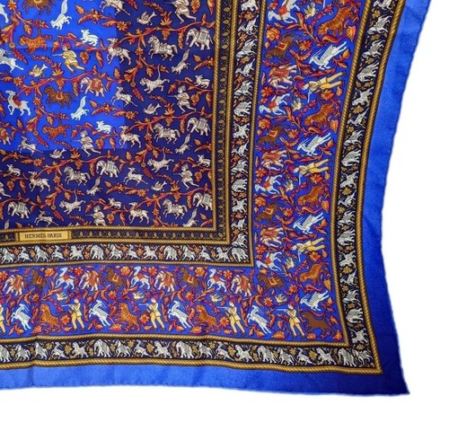 Hermes Carré 90 Scarf CHASSE en INDE Silk Hunting India Vintage France - Picture 4 of 12