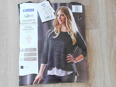 Strickpullover Pullover im Metallic-Looc von UpFASHION Gr.L