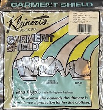 Garment Shields By Kleinert s LARGE 40 42 White Cotton Vinyl Lined NEW
