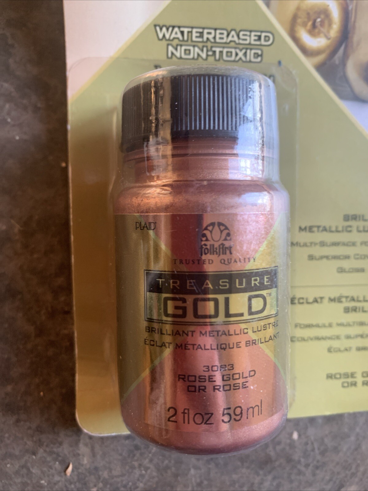 FolkArt Treasure Gold Paint 2oz-Rose Gold