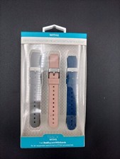 WITHit - Bands for Fitbit Alta and Alta HR 3-Count - Gray / Navy / Pink
