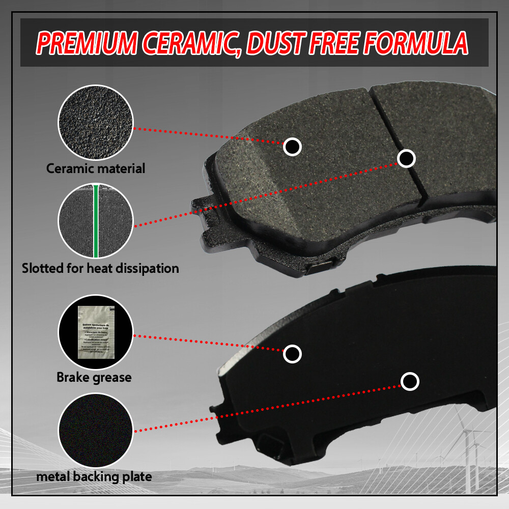 Front & Rear Ceramic Disc Brake Pads For Maxima For 2008 - 2013 - Foto 5