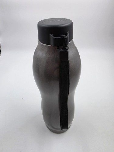 Tupperware Eco Water Bottle Thermal Insulated Metal w/Strap Gray New Box 550 ml - Picture 3 of 9