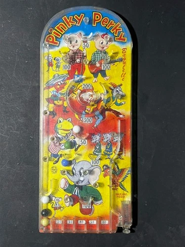 Vintage Marx Toys Pinky & Perky Bagatelle Pin Ball Game Brit Pat 712557